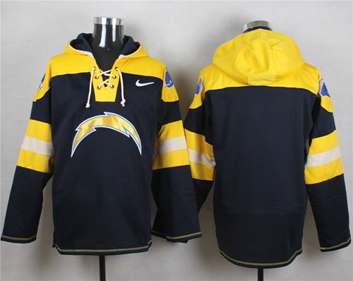 Nike Chargers Blank Navy Blue Player Pullover NFL Hoodie